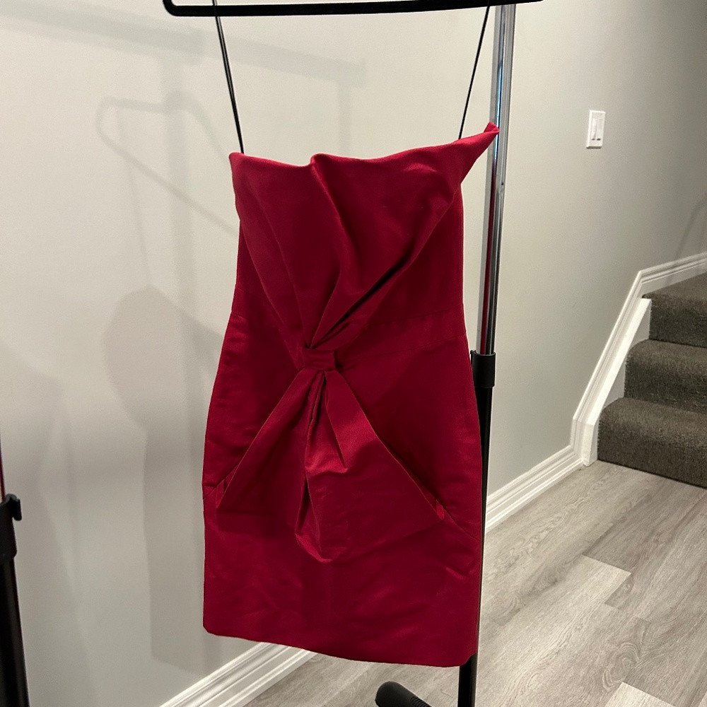 Thakoon Bow Runway Strapless Mini Dress